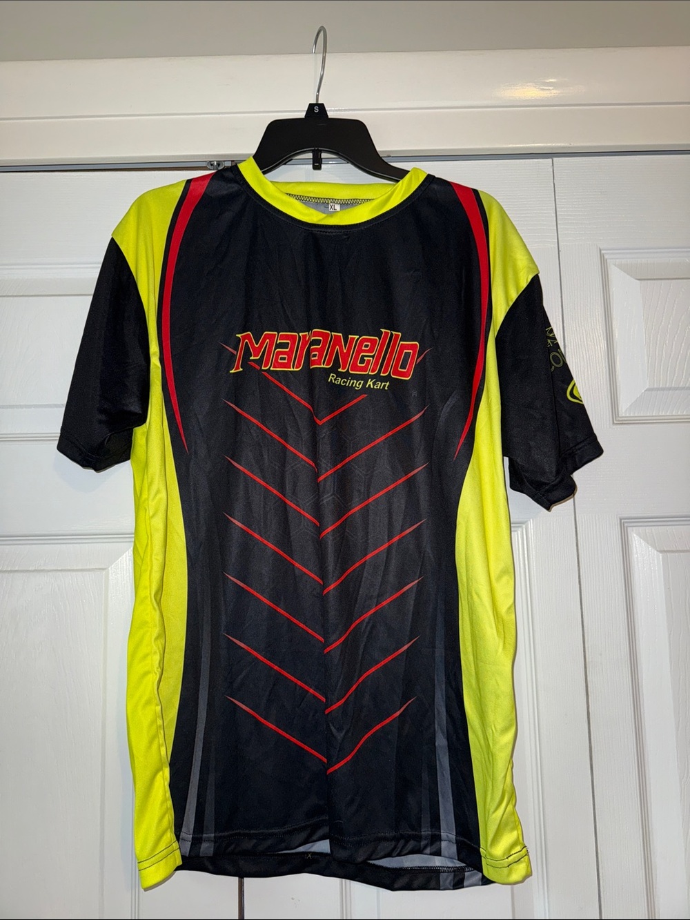 Men’s Maranello Racing Kart Black & Neon Yellow Performance Tee